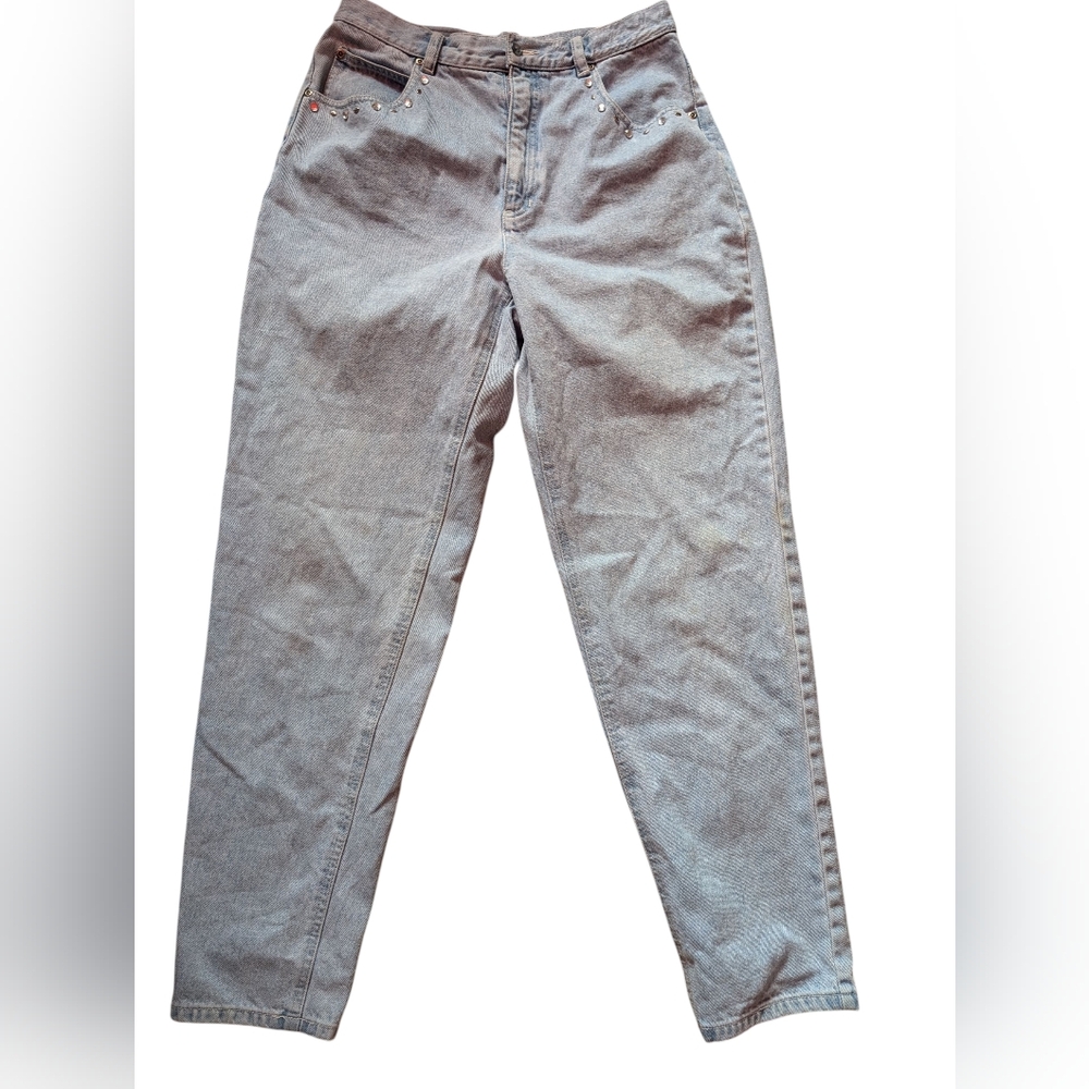 Vintage Liz Women's Straight Leg High Waist Light Jeans Jeans